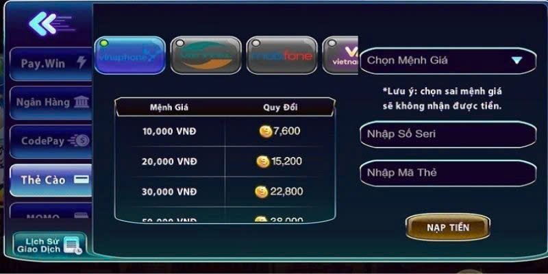 Lưu ý khi thực hiện các bước hướng dẫn nạp tiền 789Club Lưu ý khi thực hiện các bước hướng dẫn nạp tiền 789Club